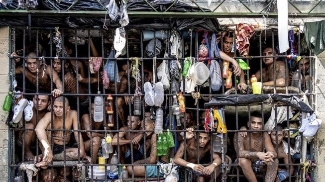 Kondisi Penjara El Salvador. (BBC/Tariq Zaidi)