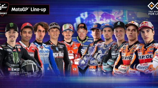 Para pebalap yang akan mengikuti seri ketiga virtual MotoGP, Minggu (3/5/2020).