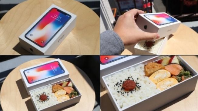 Ngakak! Tak Punya Wadah Bekal, Warganet Ini Taruh Makanan di Kotak iPhone