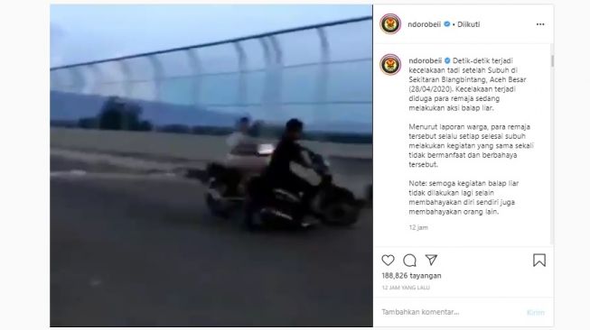 Viral Remaja Tabrakan Terkapar di Jalan Selesai Subuh, Diduga Balap Liar - Suara.com