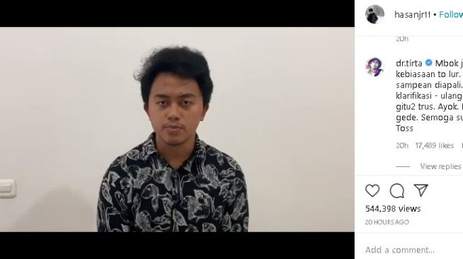 Dokter Tirta menegur YouTuber yang minta orang batalkan puasa. (Instagram/@hasanjr11)