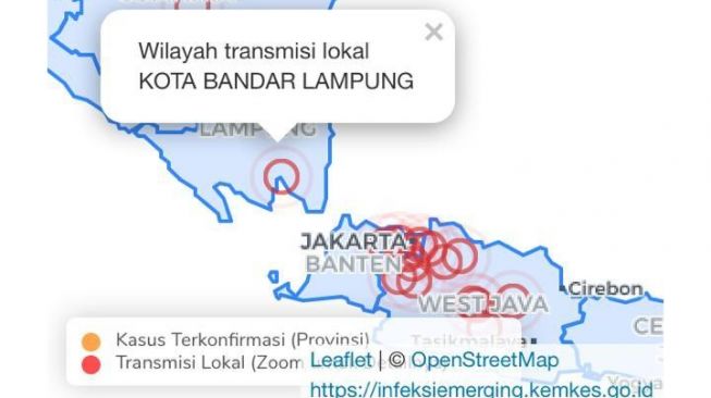 Kota Bandar Lampung Ditetapkan Sebagai Zona Merah Covid-19