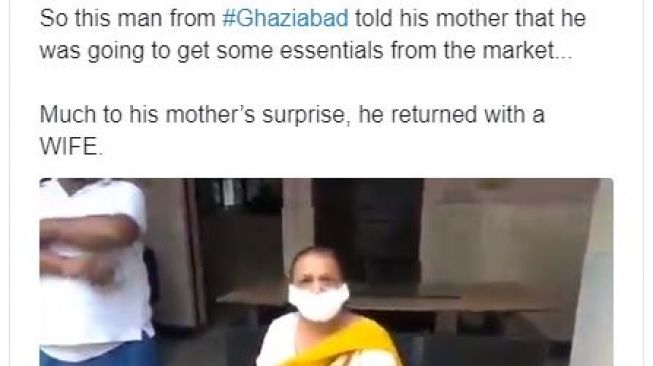 Ibu melaporkan putranya ke kantor polisi. (Twitter/@AkshatKhanna24)