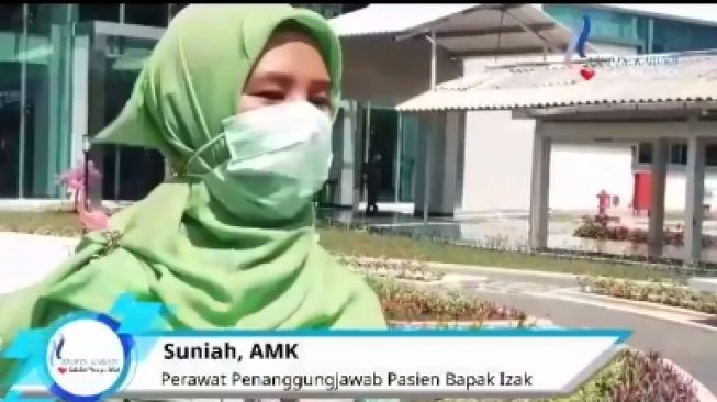 Suniah, perawat RSUP dr Kariadi Semarang. Tangkapan layar (instagram.com/ganjar_pranowo)