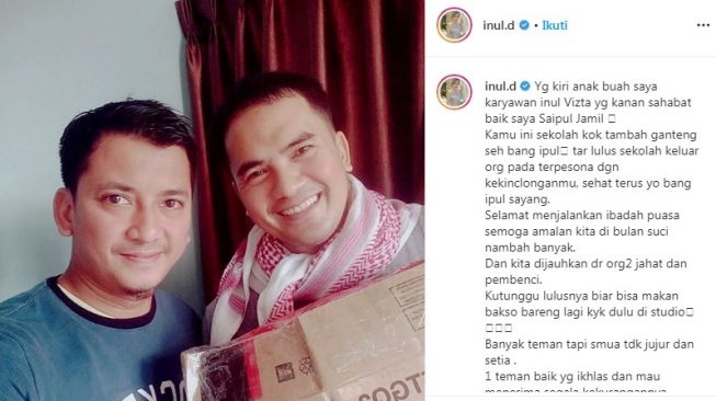 Unggahan Inul Daratista soal Saipul Jamil [Instagram/@inul.d]