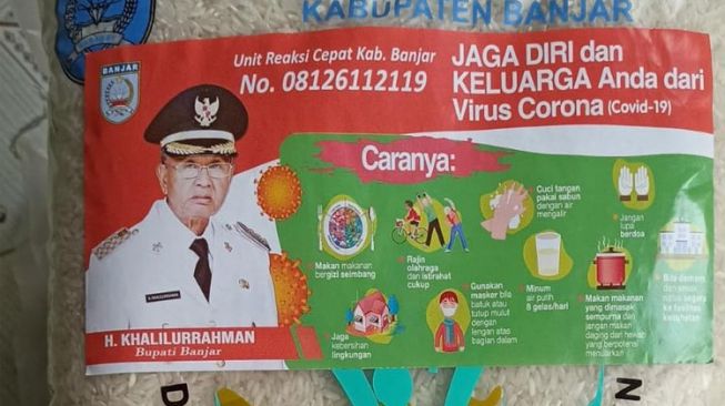 Lagi Musim, Foto Kepala Daerah di Karung Beras, Kali Ini Bupati Banjar