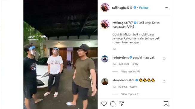 Curhat Karyawan Raffi Ahmad, Midun beli mobil cuma butuh waktu 4 bulan saja (Instagram-raffinagita1717)