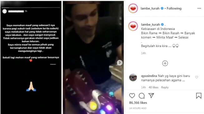 Youtuber Salat Pakai Sarung Tangan Thanos, Buntutnya Minta Maaf Akui Khilaf