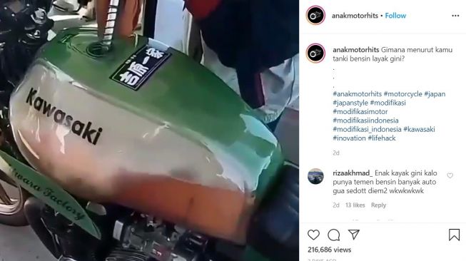 Tangki bensin unik (Instagram-anakmotorhits)