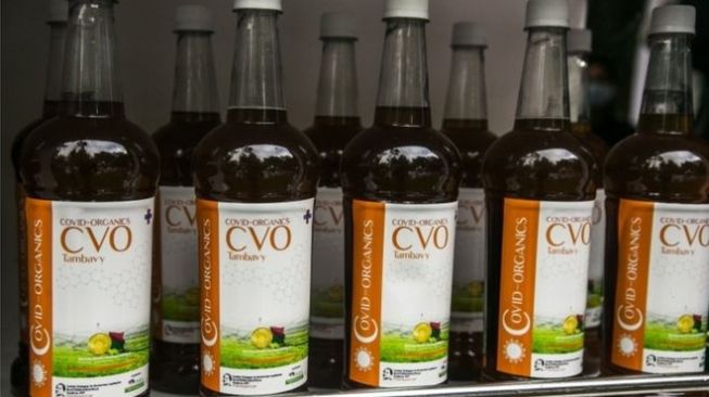 Produk Covid-Organics buatan Madagaskar. (AFP)