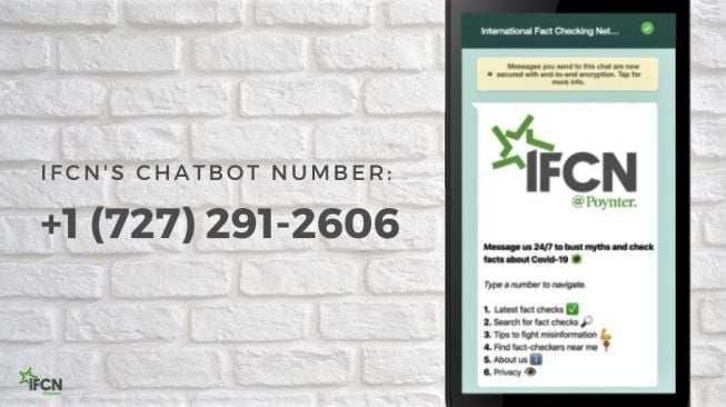 Perangi Hoaks Seputar Corona, IFCN Luncurkan Chatbot WhatsApp