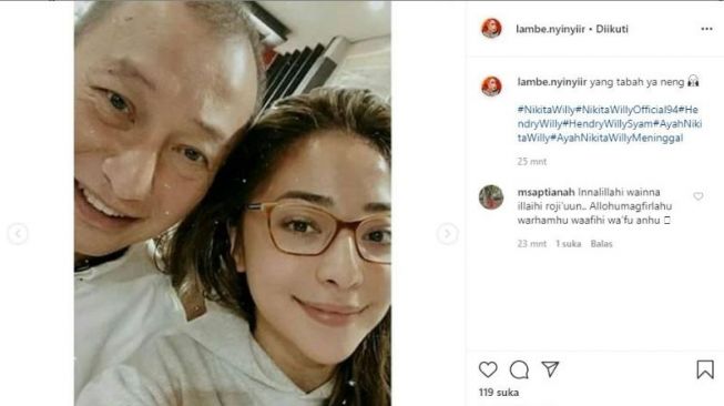 Momen kebersamaan NIkita Willy bersama sang papa. [Instagram]