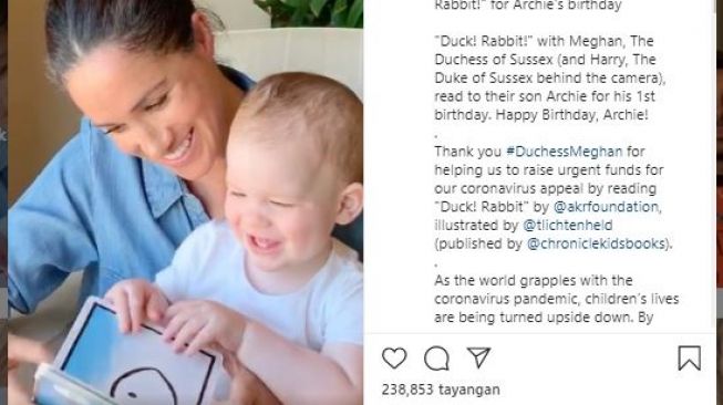 Meghan Markle dan Pangeran Harry Rilis Video Ulang Tahun Pertama Archie