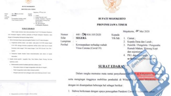 Giliran Pemkab Mojokerto Terapkan Jam Malam Cegah Penyebaran Covid-19