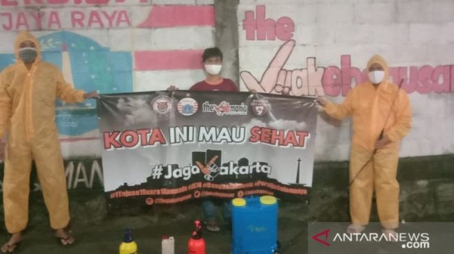 The Jakmania ikut aktif amankan ibu kota dari COVID-19 (ANTARA/HO)