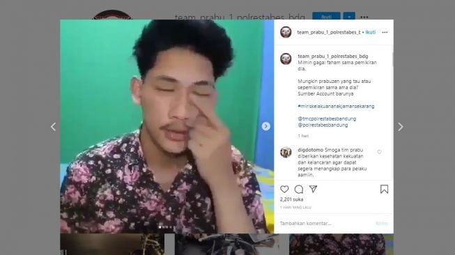 Polisi gagal paham dengan Ferdian Paleka (Instagram)