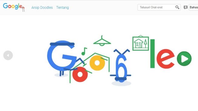 Google Doodle Stay and Play at Home. [Screenshot]