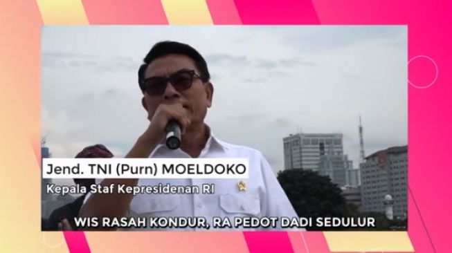 Moeldoko cs duet lagu 'Ra Mudik Rapopo' (YouTube/PuspenTNI)