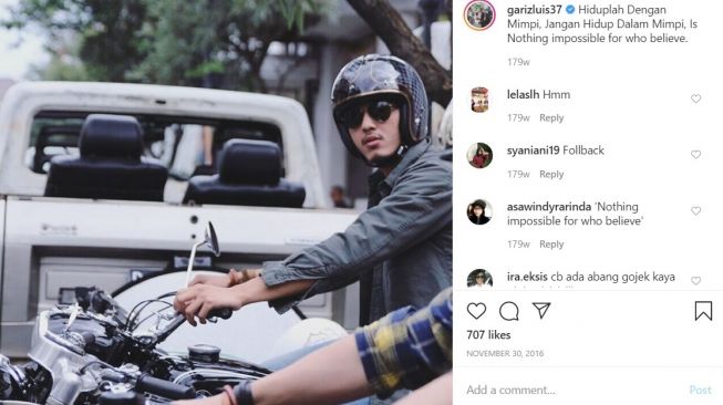 Bersiap untuk riding bersama teman (Instagram-garisluis37)