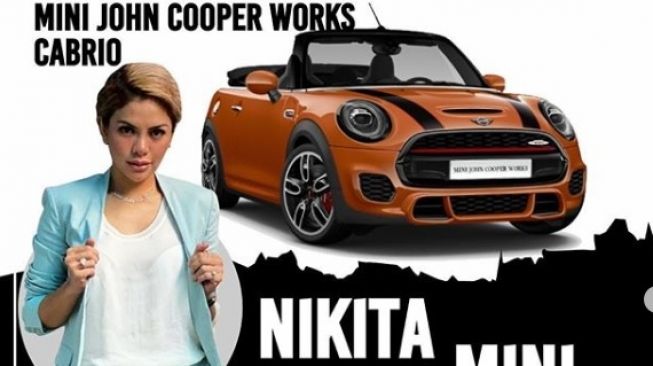 Postingan Nikita Mirzani lelang mobil Mini Cooper. [Instagram]