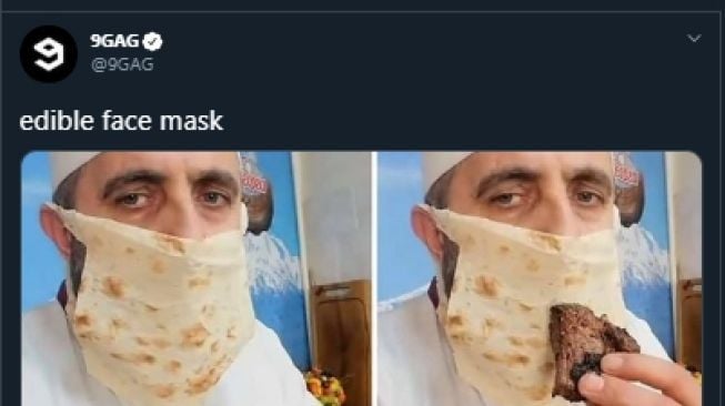 Kocak, Sulap Kulit Kebab Jadi Masker, Aksi Kreatif Pria Ini Jadi Sorotan