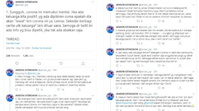 Keluarga Jansen Demokrat Positif Covid-19 setelah Rapid Test (Twitter)