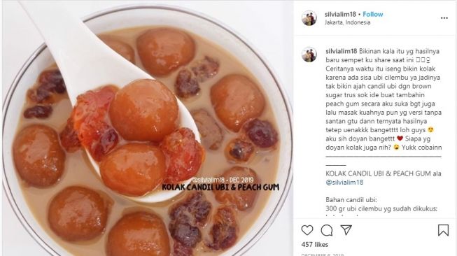 Sehat Bergizi Untuk Berbuka Puasa, Ini Resep Kolak Peach Gum Candil Ubi