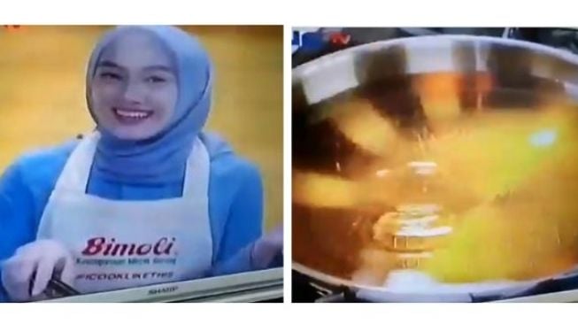 Melody Goreng Nugget Pakai Minyak Sebanyak Ini, Warganet Auto Iri