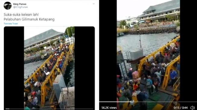 Ribuan Pemudik Tiba di Pelabuhan, Perekam Video: Begini Social Distancing?