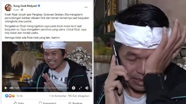 Vidcall dengan Bocah Penjual Jalangkote yang Dibully, Dedi Mulyadi Menangis