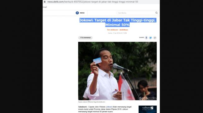 Penjelasan CEK FAKTA, Foto asli Presiden Jokowi (turnbackhoax.id)