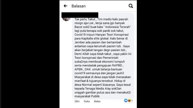 Viral! Warganet Ini Anggap Tenaga Medis Lebai dan Hanya Menakuti Publik