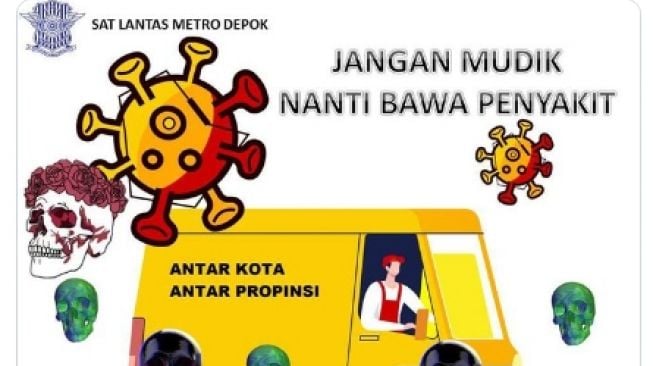 Bikin Poster Imbau Tak Mudik, Satlantas Polresta Depok Malah Kena Bully