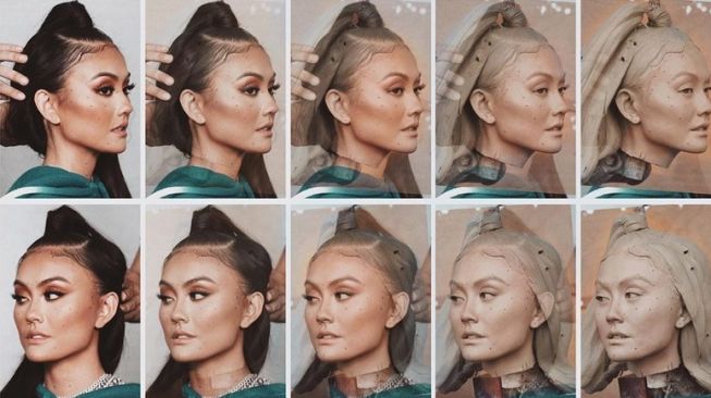 Proses pembuatan patung lilin Agnes Monica alias Agnez Mo. [Instagram]