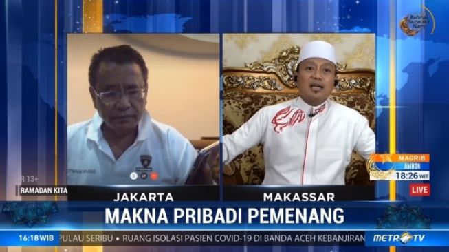 Hotman Paris Hutapea dan Ustaz Das'ad Latif. (YouTube/@metrotvnews)