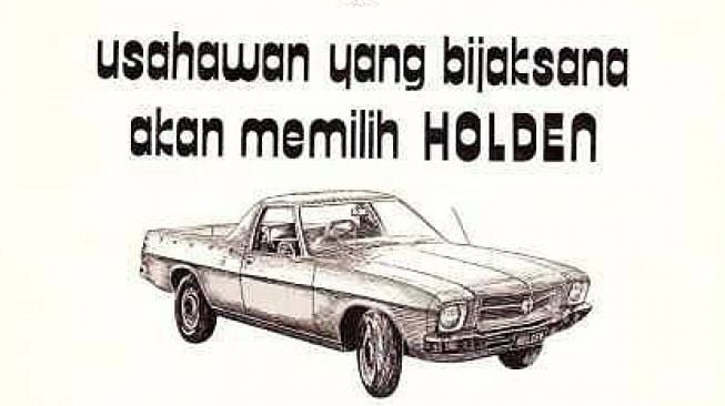 Deretan Pamflet Iklan Holden Jadul, Kata-katanya Memikat