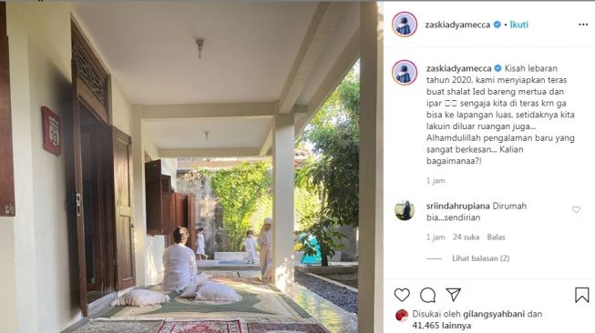 Unggahan Zaskia Adya Mecca [Instagram/@zaskiadyamecca]