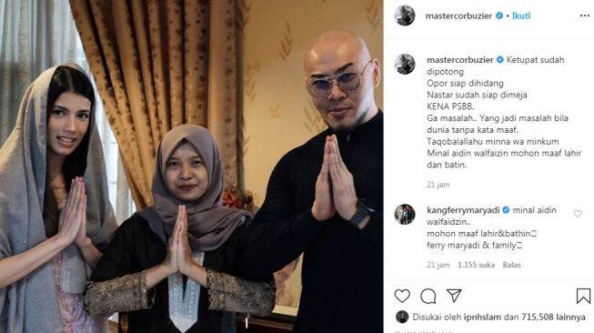 Unggahan Deddy Corbuzier [Instagram/mastercorbuzier]