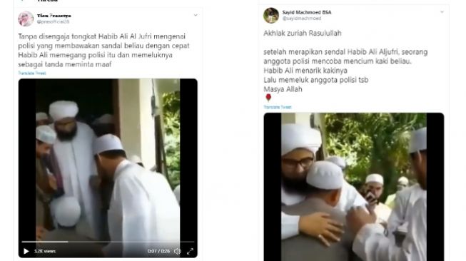 Viral Habib Ali Aljufri Beri Pelukan Hangat ke Polisi Karena Perlakuan Ini