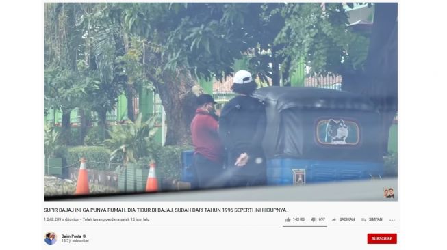 Tak Pernah Pulang, Sopir Bajaj 24 Jam Kejar Setoran Cuma Dapat Rp 90 Ribu