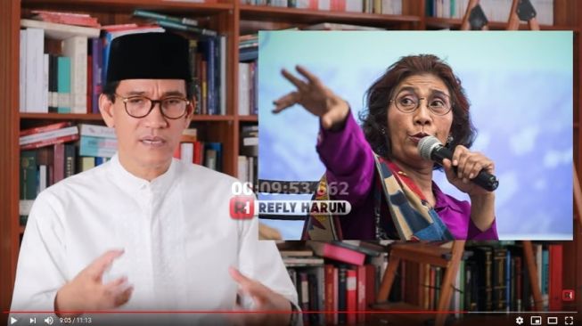 Wamen Rangkap Jabatan di BUMN, Refly Harun Puji Susi Pudjiastuti (Screensho Youtube Refly Harun)