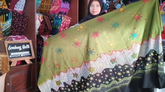 Unik, Ini Penampakan Batik Motif Corona Bikinan Pengrajin Kulonprogo Jogja