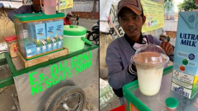 Mantap, Pamulang Kedatangan Pedagang Kopi Dalgona Keliling Murah Meriah