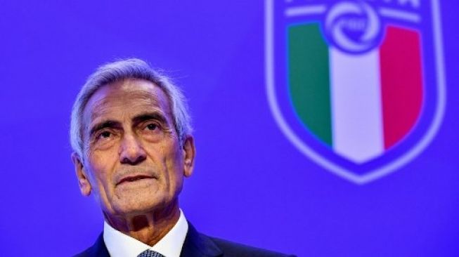 Presiden FIGC Gabriele Gravina. [AFP]