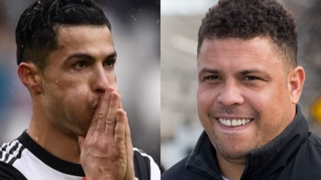 Kolase Cristiano Ronaldo dan Ronaldo Nazario.  (AFP).
