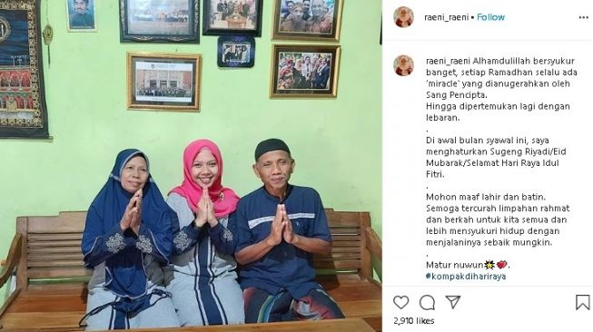 Raeni, anak tukang becak berprestasi. (Instagram/@raeni_raeni)