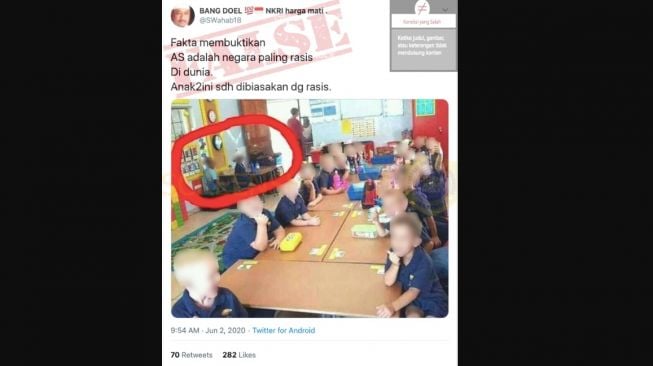 CEK FAKTA: Benarkah AS Bagi Siswa Berdasarkan Ras?