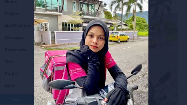 Viral Driver Pesan Antar Makanan, Cantiknya Bikin Pembeli Salah Fokus