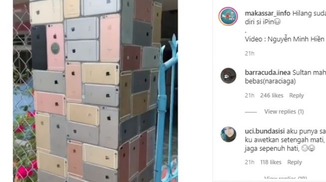 Viral Ratusan iPhone jadi Dekorasi Pagar Rumah di Vietnam