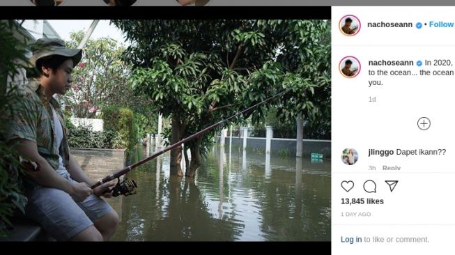 Foto Anaknya Mancing Saat Rob Viral, Ahok: Dia Memang Kreatif dan Filosofis